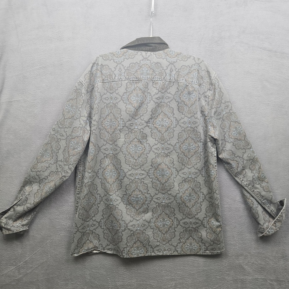 Abercrombie & Fitch Medallion Print Overshirt Chore Shacket Jacket Tall L